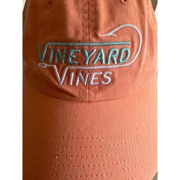 Vineyard Vines Orange Hat Cap Adjustable - Picture 2 of 6